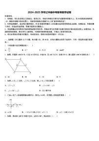 2024-2025学年辽中县中考联考数学试卷含解析
