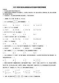 2025年四川省凉山彝族自治州甘洛县中考数学押题卷含解析