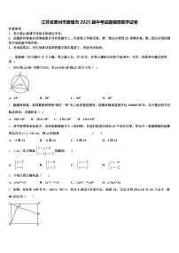 江苏省泰州市姜堰市2025届中考试题猜想数学试卷含解析