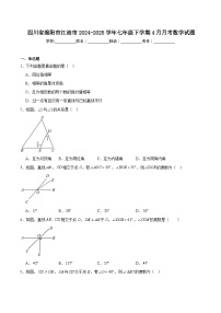 四川省绵阳市江油市2024-2025学年七年级下学期4月月考数学试卷(含解析)