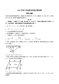 四川省绵阳市江油市2024-2025学年七年级下学期5月期中考试数学试卷(含答案)