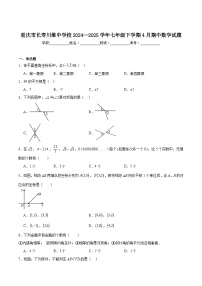 重庆市长寿川维中学校2024-2025学年七年级下学期4月期中考试数学试卷(含解析)