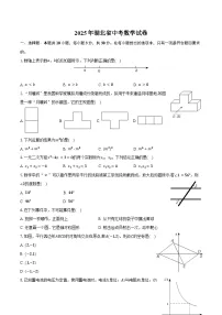 2025湖北省中考数学试卷（原卷＋答案解析）