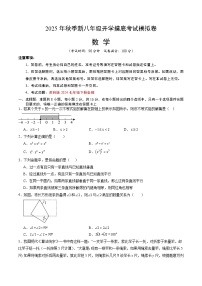 2025年八年级数学开学摸底考（江苏专用）原卷+答案解释-2025秋季初二入学分班考