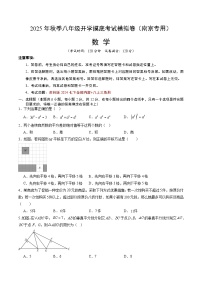 2025年八年级数学开学摸底考（江苏南京专用）原卷+答案解释-2025秋季初二入学分班考