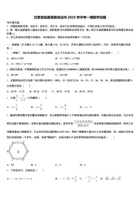 甘肃省临夏回族自治州2025年中考一模数学试题含解析