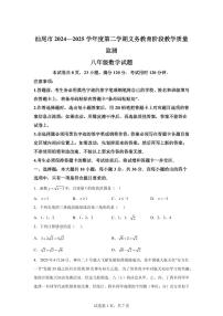 2024~2025学年广东省汕尾市八年级下学期期末监测数学试卷