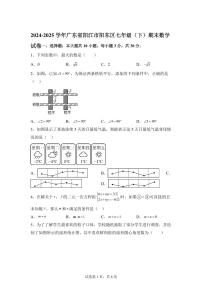 2024~2025学年广东省阳江市阳东区七年级下学期期末数学试卷