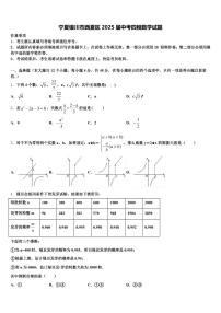 宁夏银川市西夏区2025届中考四模数学试题含解析