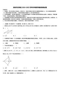 淮安市洪泽区2024-2025学年中考数学模拟预测试卷含解析