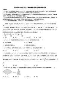 上海市浦东新区2025届中考数学最后冲刺模拟试卷含解析