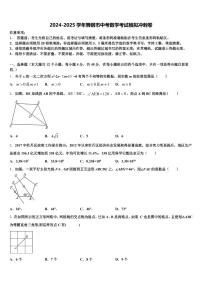 2024-2025学年舞钢市中考数学考试模拟冲刺卷含解析