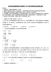 吉林省延边朝鲜族自治州珲春市2025届中考数学适应性模拟试题含解析