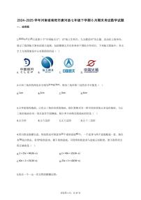 2024_2025学年河南省南阳市唐河县七年级下册6月期末考试数学检测试卷【附答案】