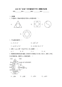 2025年广东省广州市番禺区中考三模数学试卷（附答案解析）