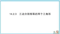 沪科版（2024）八年级上册（2024）第14章 全等三角形14.2 三角形全等的判定习题课件ppt