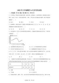 广东省惠州市一中教育集团2024--2025学年下学期八年级数学6月月考试卷