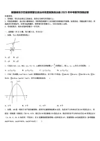 新疆维吾尔巴音郭楞蒙古自治州焉耆回族自治县2025年中考数学四模试卷含解析