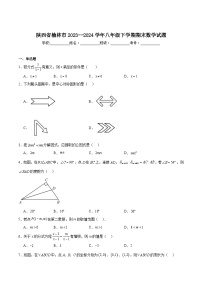 陕西省榆林市2023-2024学年八年级下学期期末考试数学试卷(含解析)