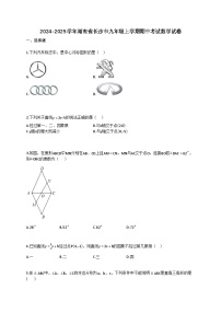 2024~2025学年湖南省长沙市九年级上册期中考试数学试卷（含答案）