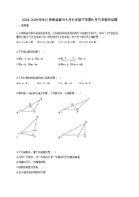 2024~2025学年江苏省盐城市5月七年级下册5月月考数学试卷（含答案）
