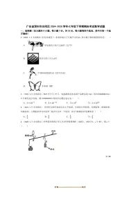 2024～2025学年广东省深圳市光明区七年级下期末考试数学试卷
