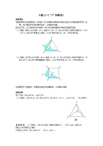 初中数学•中考压轴题复习资料 专题13《“Y”形模型》 练习