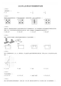 2025年山东青岛中考真题数学试卷（有答案解析）