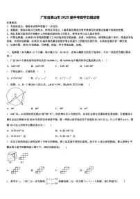 广东省佛山市2025届中考数学五模试卷含解析