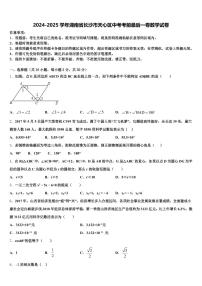 2024-2025学年湖南省长沙市天心区中考考前最后一卷数学试卷含解析