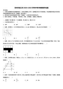 苏州市吴江市2024-2025学年中考冲刺卷数学试题含解析