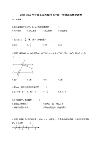 2024_2025学年北京市西城区七年级下册期末数学试卷【附答案】