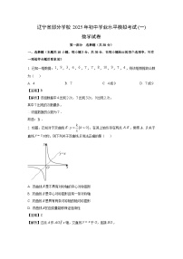 辽宁省部分学校2025年初中学业水平模拟考试(一)数学试卷（解析版）