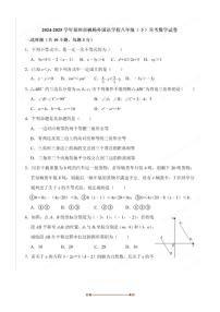 2024～2025学年河南省郑州市枫杨外国语学校八年级下月考数学试卷(无答案)