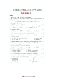 2024～2025学年西藏自治区昌都市七年级下期末数学试卷(无答案)