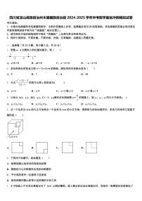四川省凉山彝族自治州木里藏族自治县2024-2025学年中考数学最后冲刺模拟试卷含解析