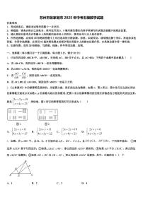 苏州市张家港市2025年中考五模数学试题含解析