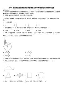 2025届云南省迪庆藏族自治州香格里拉市中考数学对点突破模拟试卷含解析