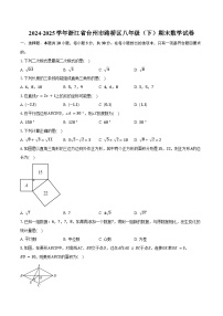 2024-2025学年浙江省台州市路桥区八年级（下）期末数学试卷（含解析）
