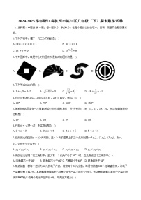 2024-2025学年浙江省杭州市滨江区八年级（下）期末数学试卷（含答案）