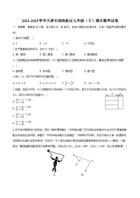 2024-2025学年天津市滨海新区七年级（下）期末数学试卷（含答案）