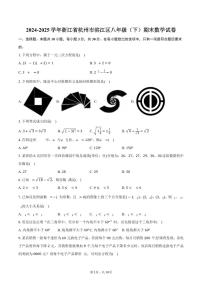 2024-2025学年浙江省杭州市滨江区八年级（下）期末数学试卷（含答案）
