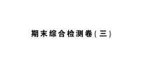 初中数学新沪科版八年级上册期末综合检测卷(三)作业课件（含答案）（2025秋）