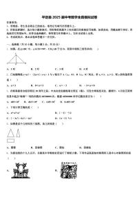 平定县2025届中考数学全真模拟试卷含解析