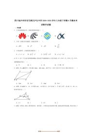 2024～2025学年四川省泸州市泸化中学八年级下6月期末考试数学试卷(含答案)