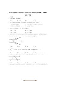 2024～2025学年四川省泸州市泸化中学七年级下6月期末考试数学试卷(含答案)