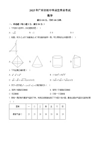 2025年广东省广州市中考数学真题（含解析）