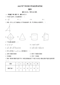 2025年广东省广州市中考数学真题（含解析）