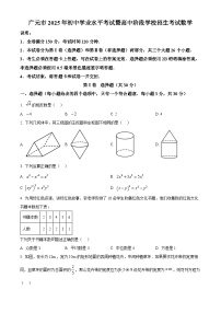 2025年四川省广元市中考数学真题（含解析）