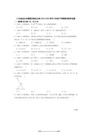 2024～2025学年广东省汕头市潮南区陈店公校八年级下期末数学试卷